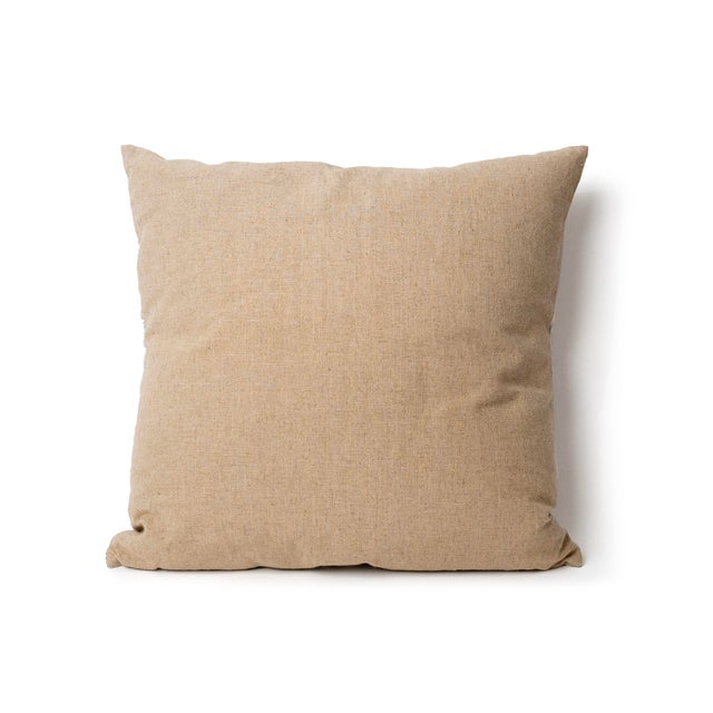 Pair of Handcrafted Linen Pillow With Vintage Aso Oke Textile and Down Insert For Sale - Image 13 of 17