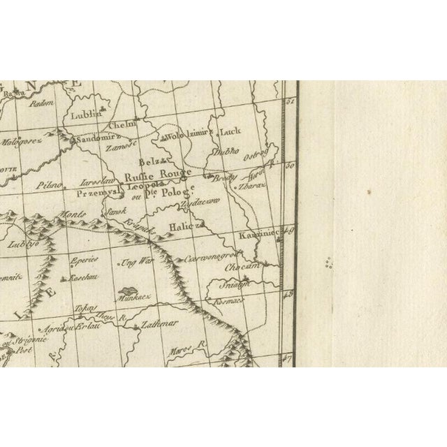 Gold Antique German Enlightenment Map by Rigobert Bonne, 1780 For Sale - Image 8 of 12