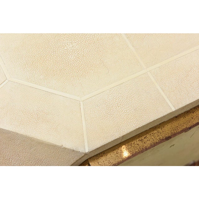 Vintage Ron Seff Shagreen and Bone Dice Side or End Tables Pair of Restored For Sale - Image 11 of 13