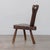 1950s French Brutalist Carved Wood Tripod Chair For Sale - Image 4 of 11