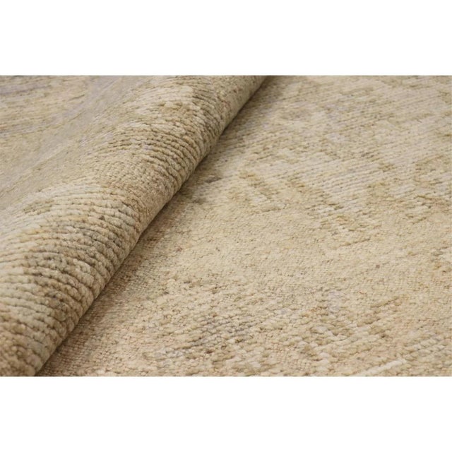Oushak Wool Cream Area Rug, 9' 2'' X 12' 0'' For Sale - Image 4 of 5