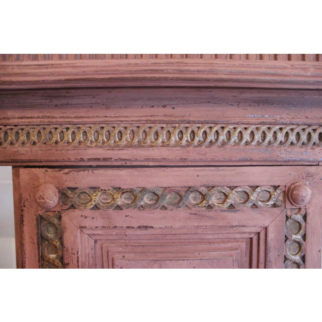 Wood Antique Danish Gustavian Painted Longcase Clock For Sale - Image 7 of 8