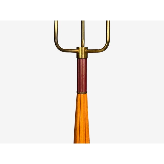 Swedish Modern, Adjustable Floor Lamp, Wood, Metal, Sweden, 1950s For Sale - Image 10 of 17