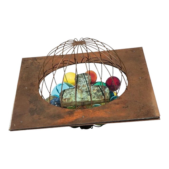 "Thermotaxis" Steel and Glass Sculpture by Richard Jolley (B. 1952) For Sale