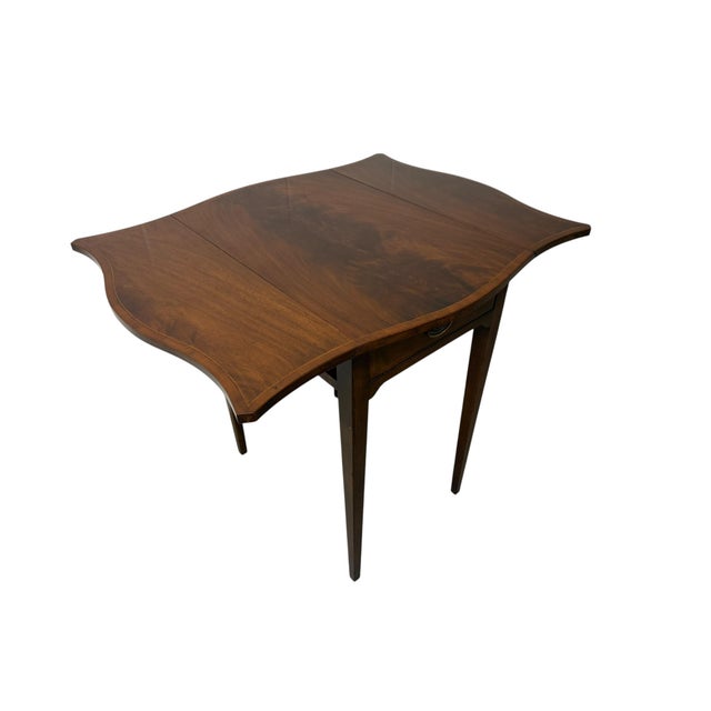 Wood 1950s Baker Drop-Leaf Table For Sale - Image 7 of 12