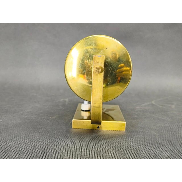 Bauhaus Brass Wall Lamp with Adjustable Glass Shade, 1930s For Sale - Image 3 of 9