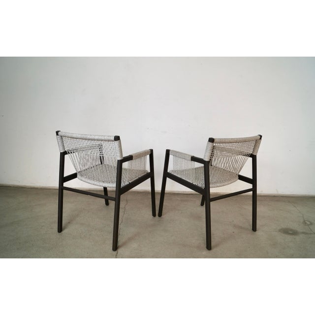 Outdoor Aluminum & Rope Armchairs by Four Hands - A Pair For Sale In Los Angeles - Image 6 of 12