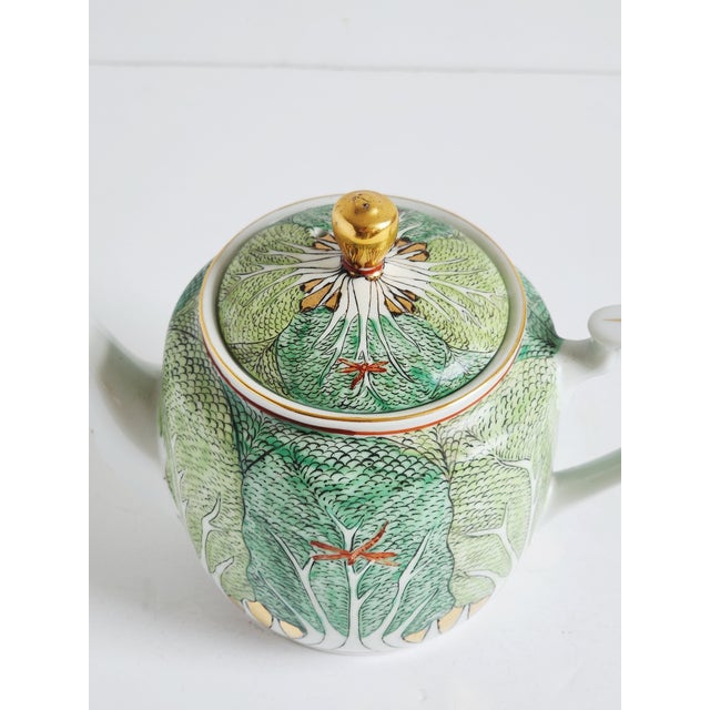 Ceramic Mid 20th Century Chinoiserie Isco Japan Ware Porcelain Coffee Pot For Sale - Image 7 of 12