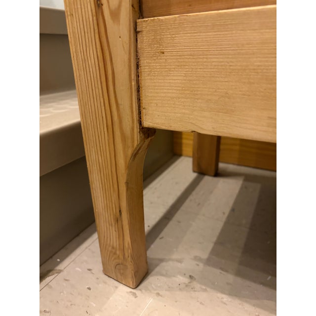 Wood Antique English Pine Bench W/ Storage For Sale - Image 7 of 10
