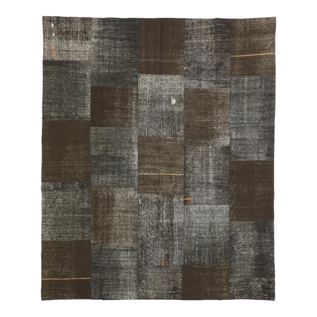 Late 20th Century Vintage Turkish Patchwork Rug - 08'04 X 10'01 For Sale