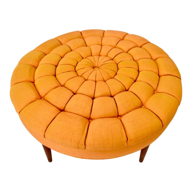 1970s Mid-Century Modern Custom Ottoman For Sale