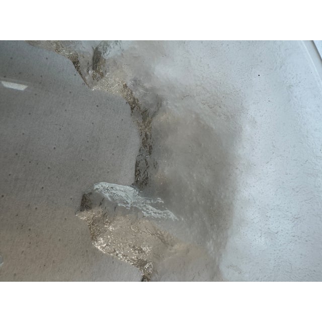 Glass Hoya Snow Lake Iceberg Crystal Plate For Sale - Image 7 of 12