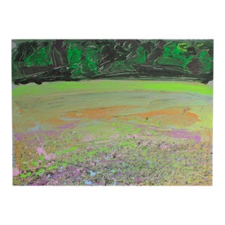 1980s “Edge of Forest” Abstract Acrylic on Paper Painting by Harry Hilson For Sale