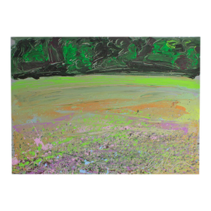 1980s “Edge of Forest” Abstract Acrylic on Paper Painting by Harry Hilson