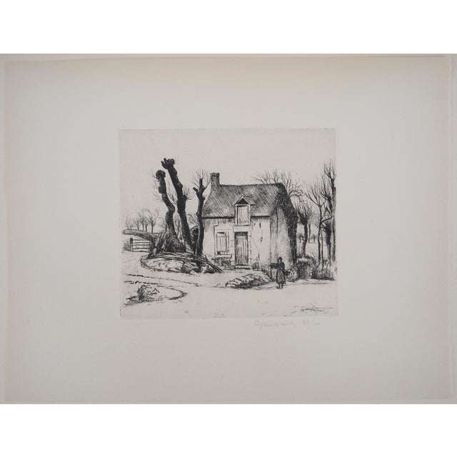 Eugène CORNEAU (after) The rental, 1946 Original etching Signed in pencil by the artist Numbered out of 37/100 Dry stamp...