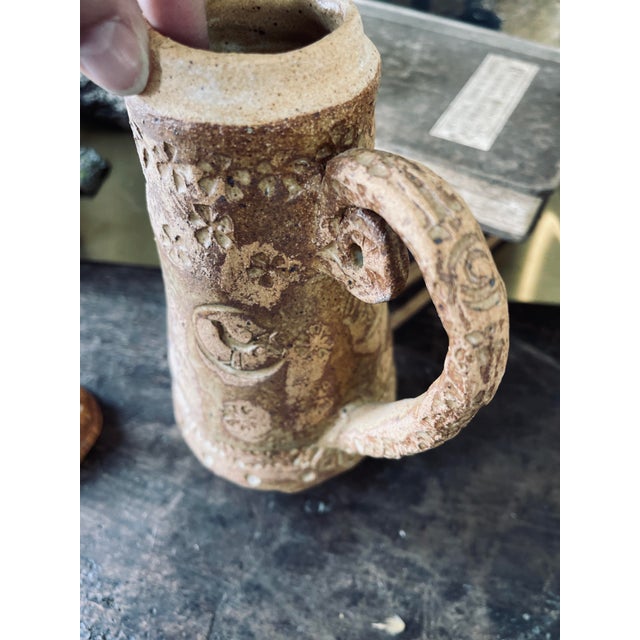 Handmade Figural Studio Pottery Tea Pot With Bird Lid For Sale - Image 4 of 12