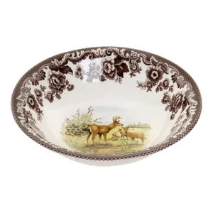 Spode Woodland American Wildlife Ascot Cereal Bowl 8", Mule Deer