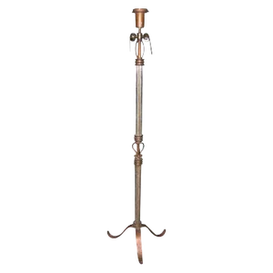 French Gilt Wrought Iron Floor Lamp