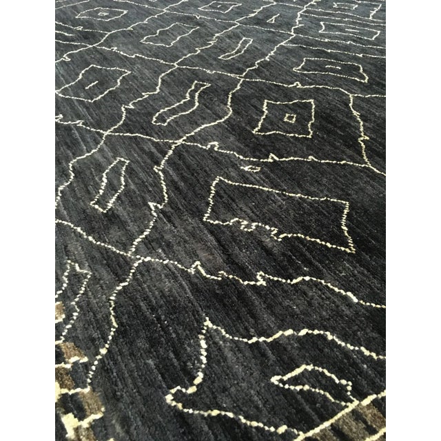 2020s 2020s Hand Knotted Moroccan Wool Rug. 09'00" X 12'00" For Sale - Image 5 of 6