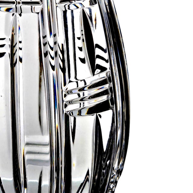 Glass Fifth Avenue Accents Crystal Cut Glass Vase For Sale - Image 7 of 11