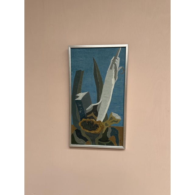 Marit Wahlström Schönbäck, Aqave, 1969, Oil Painting on Canvas, Framed For Sale - Image 13 of 18