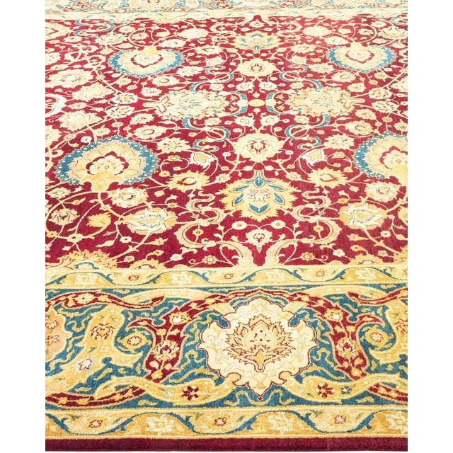 Mogul Collection Hand-Knotted Area Rug - Red 8' 0" x 10' 2" For Sale - Image 4 of 9