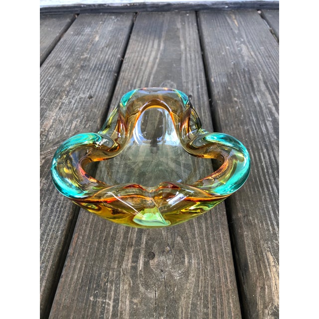 1950s Mid Century Murano olle Art Glass Bowl For Sale - Image 5 of 13