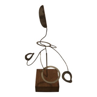 1970s Modern Metal Kinetic Sculpture by George Kafka For Sale