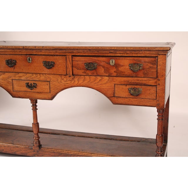 Wood Antique Georgian Oak Sideboard For Sale - Image 7 of 12