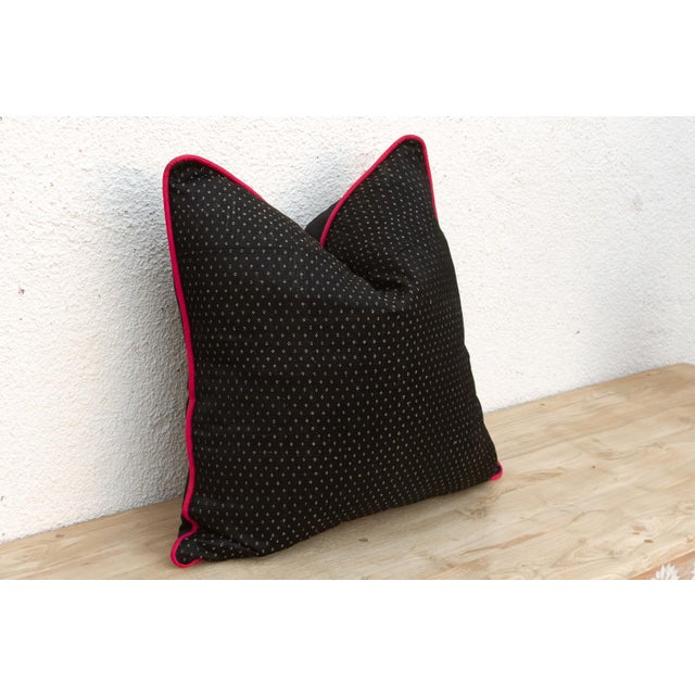 Vana Black Dotted Ahir Handloom Pillow For Sale - Image 4 of 6