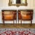 Wood 1960s Pair of French Louis XVI Style Demilune Marble Top Commodes | Nightstands | Bedside Tables For Sale - Image 7 of 11