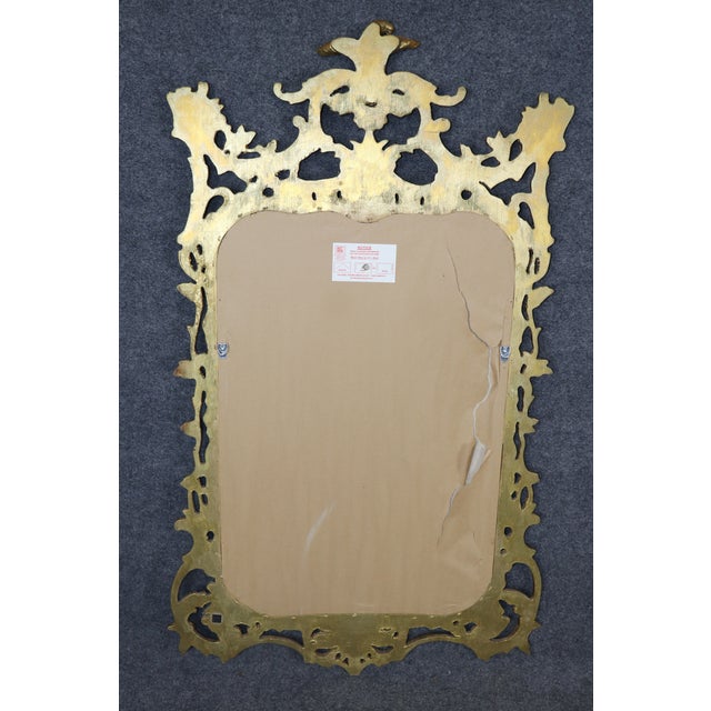 1990s Superb Friedman Brothers Giltwood Carved Georgian Style Wall Mirror For Sale - Image 5 of 6