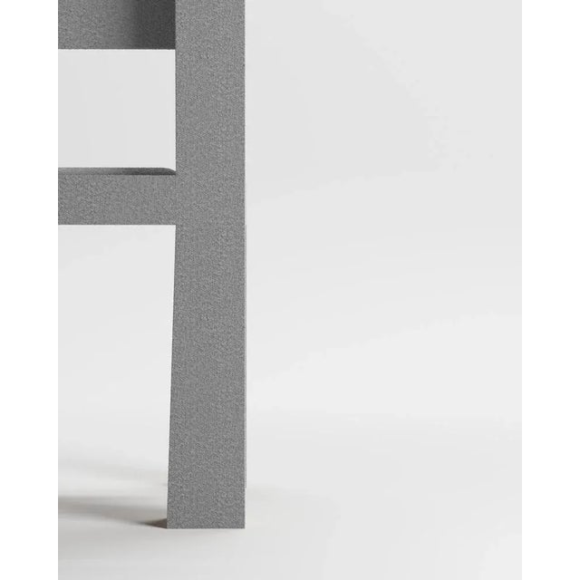 Modern Raw Chair in Gray Bouclé from Collector For Sale - Image 4 of 6