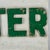 Vintage Large "Enter" Sign on Masonite With Raised Letters in Green Paint For Sale In New York - Image 6 of 9