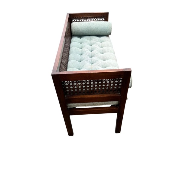 Mid Modern Cane Side Bench For Sale - Image 11 of 16