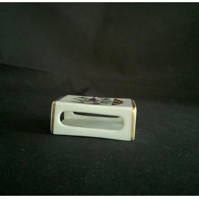 This Herend Rothschild Bird/Butterfly matchbox holder is a beautifully hand-painted porcelain piece featuring a...