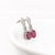 Oval Ruby Dangle Earrings with Earth Mined Diamonds in Solid 14k White Gold - 2 Pieces For Sale - Image 4 of 7