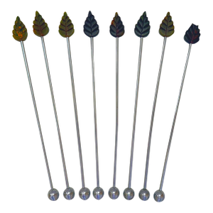 1950s Bakelite and Stainless Steel Cocktail Stirrers - 8 Pieces