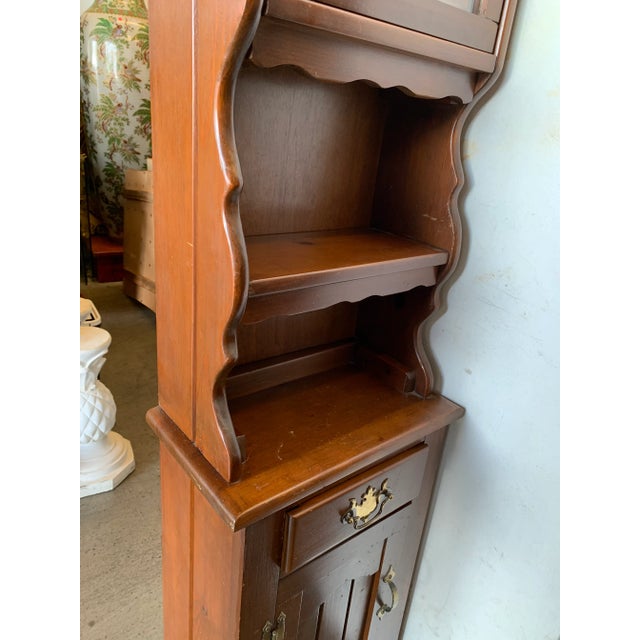 Vintage Pine Grandmother Clock With Storage For Sale - Image 4 of 13