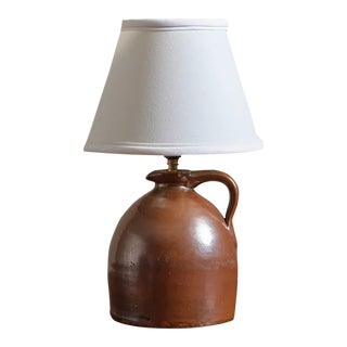 Vintage Brown Table Lamp For Sale