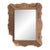 1940-1949 Italy Warm Blush Pink Carved Wood Mirror With Etched Border For Sale