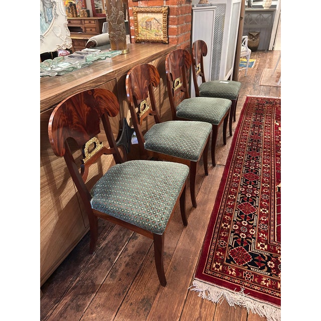 Biedermeier Biedermeier Style Flame Mahogany Dining Chairs -Set of 6 For Sale - Image 3 of 16