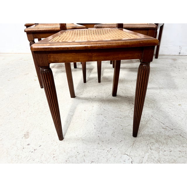 Art Deco Table and Chairs in Walnut, 1930s, Set of 7 For Sale - Image 18 of 18
