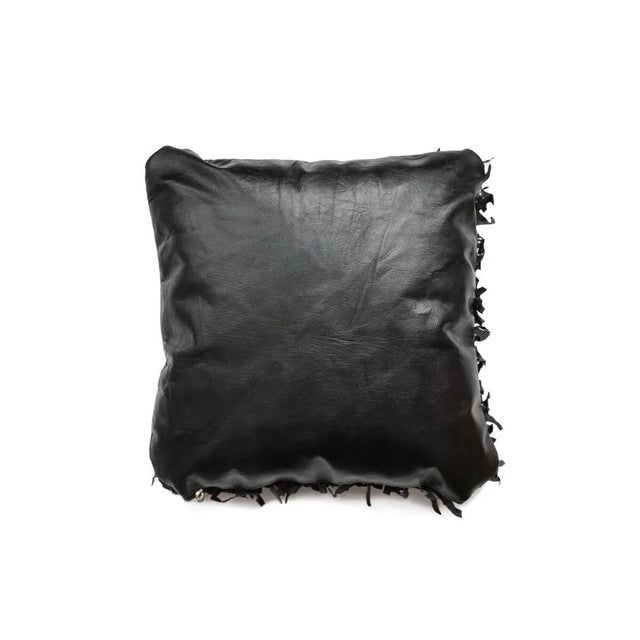 Shag leather throw pillow handmade from Genuine Moroccan Leather. These fun leather decorative pillows are a great way to...