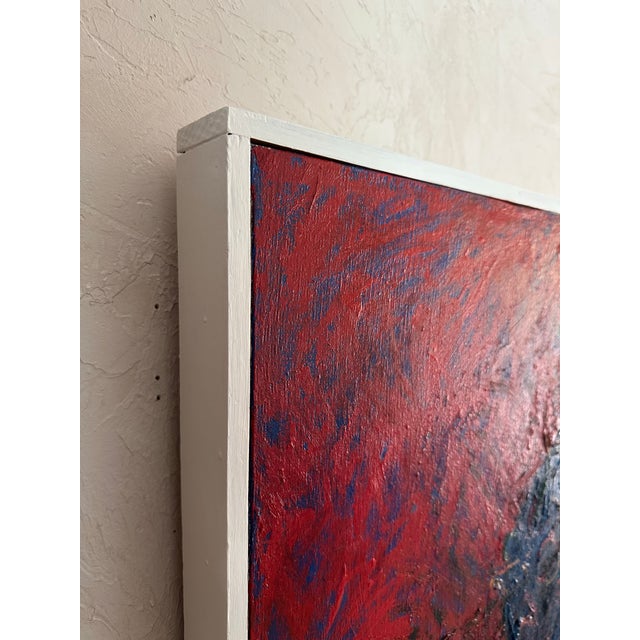 1960s Flaming Spirit of the Cosmos II – Original Oil Painting by California Artist Richard Merle White, 1964 For Sale - Image 5 of 5