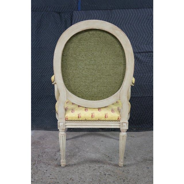 2 Late 20th Century Minton Spidell Neoclassical George III Style Balloon Back Open Arm Chairs Pair For Sale - Image 9 of 18