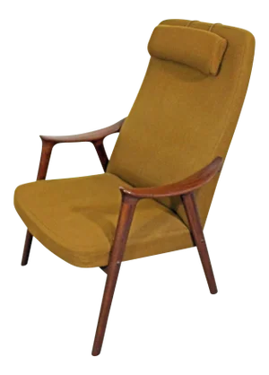 Mid-Century Modern More Lenestol Fabrikk Klarinett Teak Lounge Chair