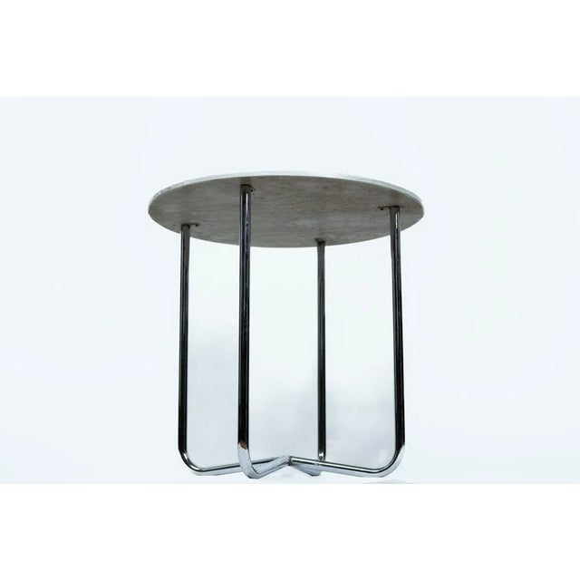 Silver Bauhaus Style Model 501A Side Table in White by Willem Hendrik for Gispen, 1950s For Sale - Image 8 of 8