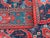 Textile Late 20th Century Hand-Knotted Paisley Tribal Rug – Bold Red & Navy Pattern – 317x250 Cm For Sale - Image 7 of 18