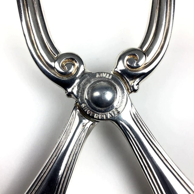 1990s Gorham Heritage Silver Plate Tongs, Made in Italy For Sale - Image 5 of 8